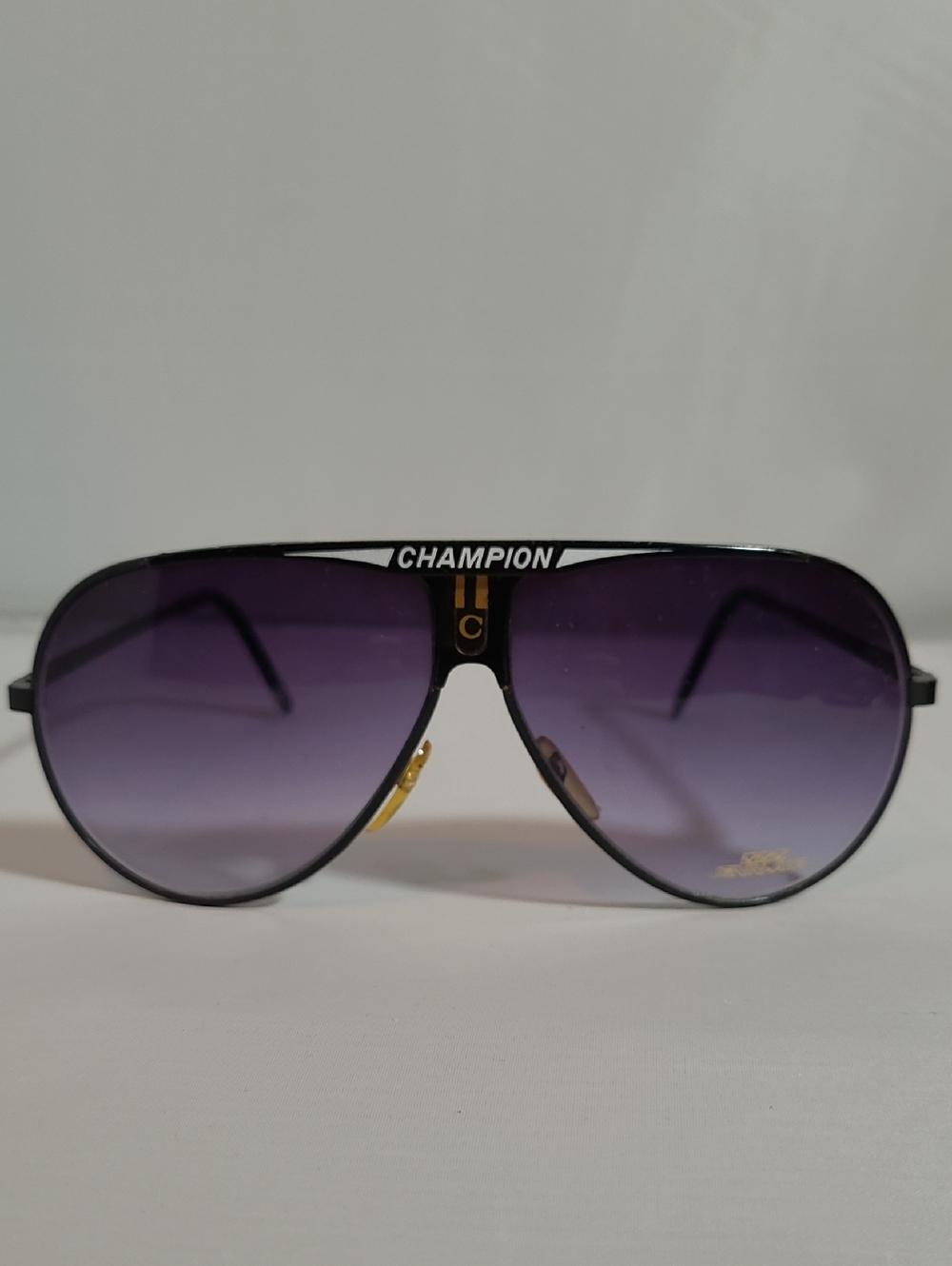 Vintage Champion Aviator Sunglasses  Purple Gradient Lenses 80s/90s Retro